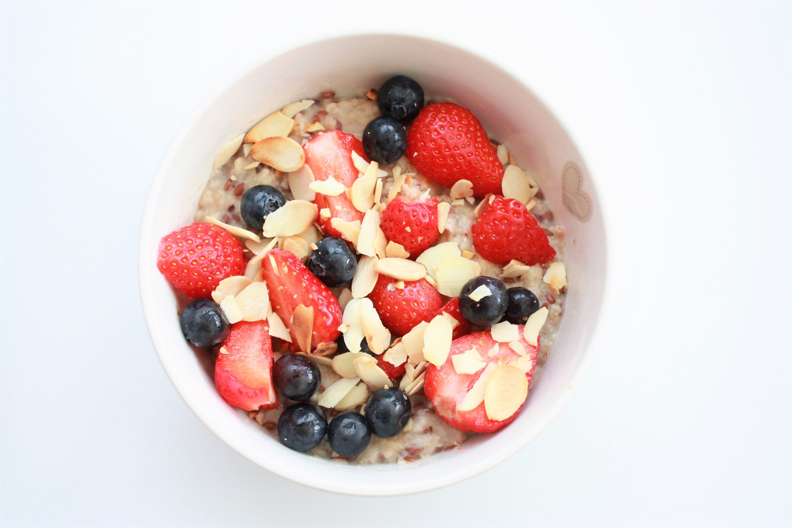 Fruity Porridge Bowl with Peanut Butter - Happy Healthy Kids