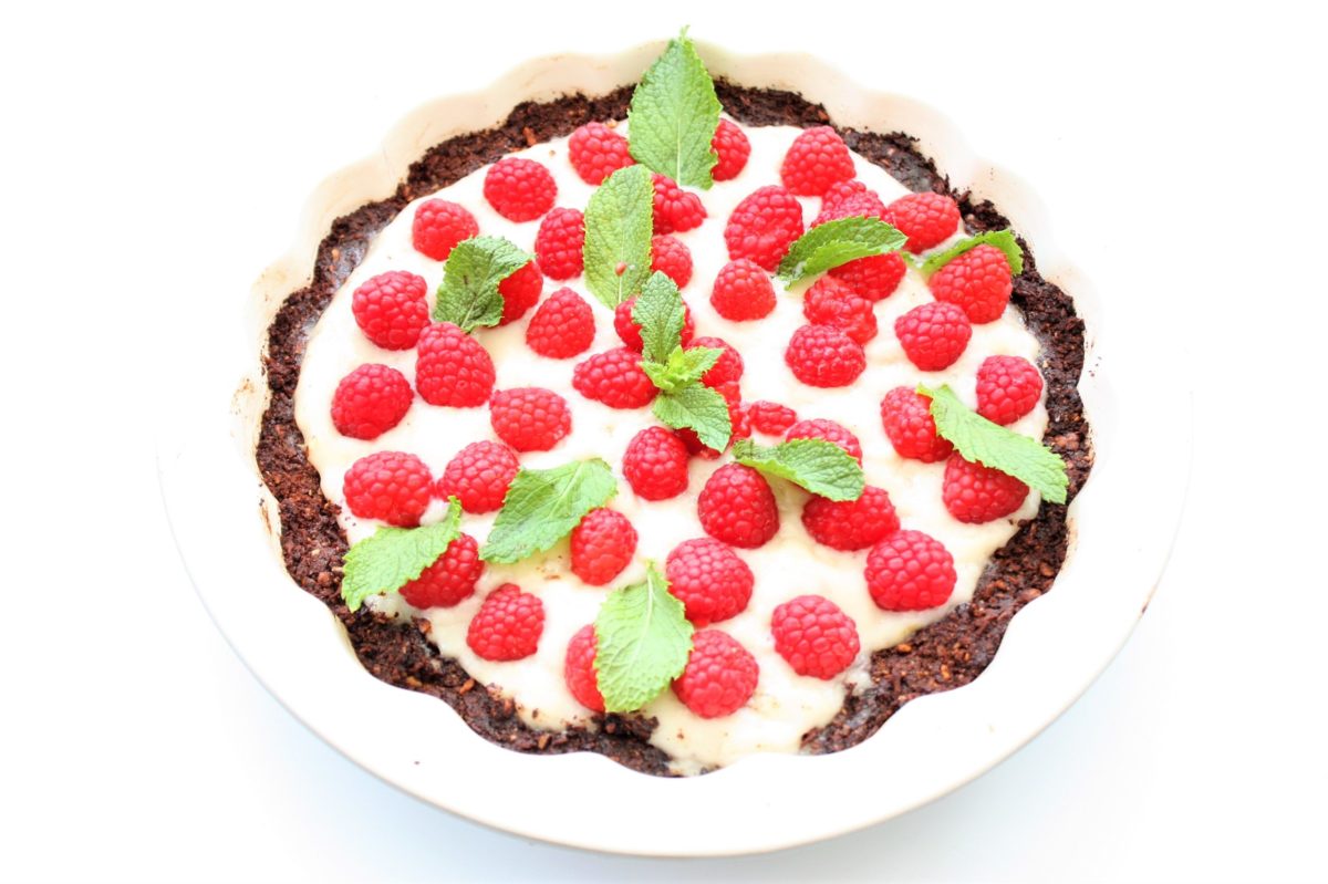 Vegan Tart With Raspberries